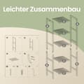 Miniatyrbild 4 av 6: Badrumshylla, SONGMICS BCB055W01, 33x33x146 cm, Vit Beige