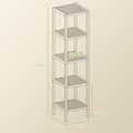 Miniatyrbild 5 av 6: Badrumshylla, SONGMICS BCB055W01, 33x33x146 cm, Vit Beige