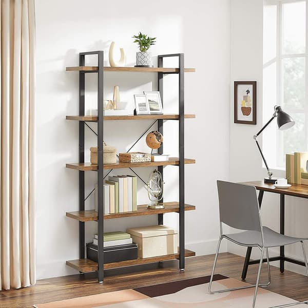 Bogreol, VASAGLE LLS55BX, 33.5x105x177.5 cm, Brun