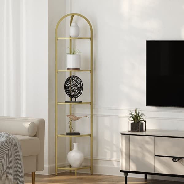 Kulmahylly, VASAGLE LGT810A01, 28x28x158 cm, Kulta