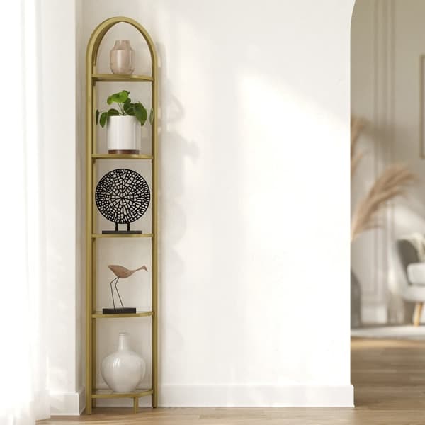 Kulmahylly, VASAGLE LGT810A01, 28x28x158 cm, Kulta