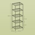 Miniatyrbillede 5 af 5: Hylde, VASAGLE LGT029A01, 35x40x124.5 cm, Sort