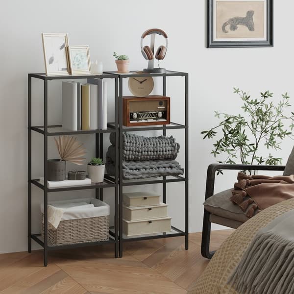 Badrumshylla, VASAGLE LGT028B61, 30x40x95 cm, Svart