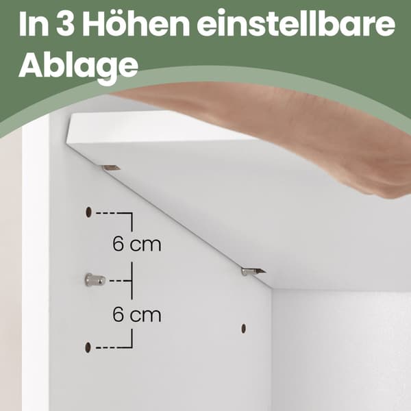 Bogreol, VASAGLE, 24x60x178.5 cm, Hvid