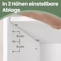 Miniatyrbillede 5 af 6: Bogreol, VASAGLE LBC167T14, 40x24x178.5 cm, Hvid