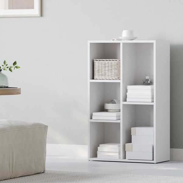 Bogreol, VASAGLE LBC25WT, 50x80x24 cm, Hvid