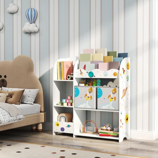 Barnrumshylla, SONGMICS GKR42WT, 30x93x100 cm, Vit
