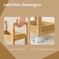 Miniatyrbild 4 av 5: Rullvagn, SONGMICS Badrumshylla, 20x30x80 cm, Naturlig Beige