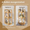 Miniatyrbild 5 av 5: Rullvagn, SONGMICS Badrumshylla, 20x30x80 cm, Naturlig Beige