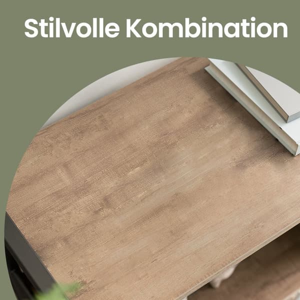 Bokhylla, VASAGLE LBC022B01, 30x74x154.5 cm, Kamelbrun