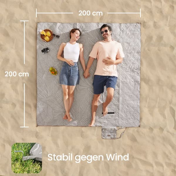 Picknickfilt, 200x200 cm, Khaki