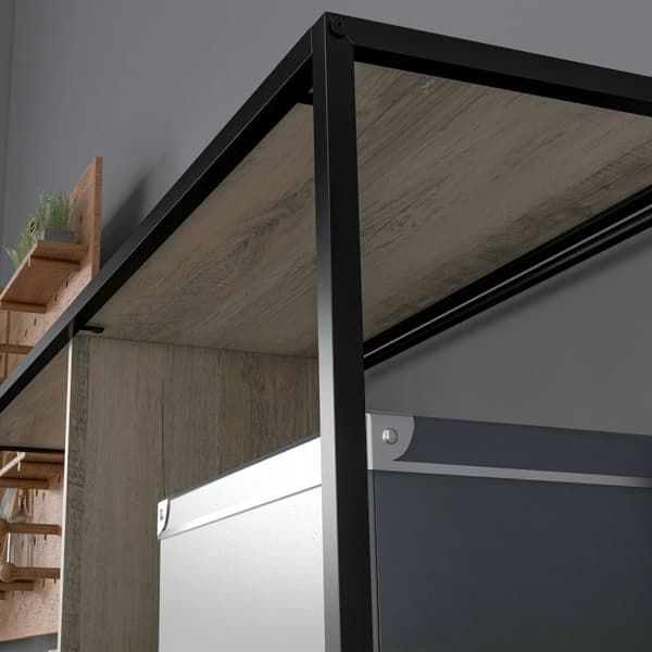 Rootz 5 Level Bookcase Storage Shelf - Industrial Shelf - Hemlagring - Elegant design - 120L X 30B X 161H CM