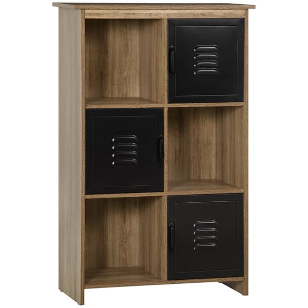 Rootz Industrial Design Book hylde - Opbevaringsmøbler - 3 rum - 3 skabe - elegant design - 75 cm x 35 cm x 116,5 cm