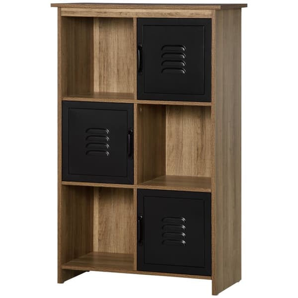 Rootz Industrial Design Book hylde - Opbevaringsmøbler - 3 rum - 3 skabe - elegant design - 75 cm x 35 cm x 116,5 cm