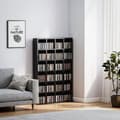 Miniatyrbild 4 av 6: Rootz Multimedia Storage Shelf - Bookhelf - CD/DVD Organizer - Justerbara hyllor - Space Saver - 89 x 130,5 cm - Svart