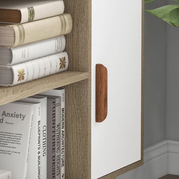 Rootz Scandinavian Bookhelf - Storage Shelf - Book Organizer - Nordic Design - 80L x 24b x 123H cm - Solid fyrretræ med fyrretræ