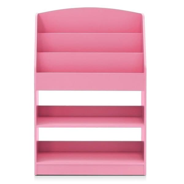 Furinno Hylla - FR16118PK - Kidkanac Lova Magasin/hylla med förvaring, Rosa, Tät trä, One Size