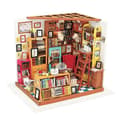 Miniatyrbild 1 av 2: Bibliotek - Robotime - Sam - Träkit - 22,5 x 18,5 x 19 cm - Belysning inkluderad
