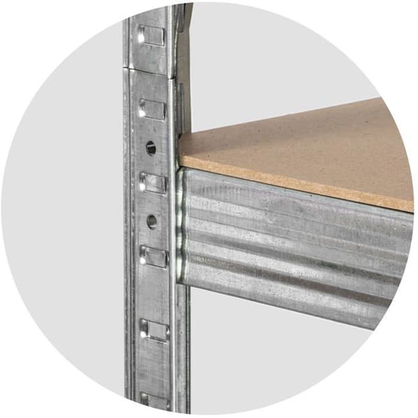 Humberg hylla - 1 - 4846 Robust hylla med 5 MDF-hyllor 80 x 90 x 40 cm