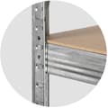 Miniatyrbild 4 av 4: Humberg hylla - 1 - 4846 Robust hylla med 5 MDF-hyllor 80 x 90 x 40 cm