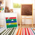 Miniatyrbild 3 av 6: Relaxdays Barnhylla, Bibliotek sovrum, Hylla för bokförvaring, MDF + Polyester, 4 fack, flerfärgad