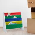 Miniatyrbild 2 av 6: Relaxdays Barnhylla, Bibliotek sovrum, Hylla för bokförvaring, MDF + Polyester, 4 fack, flerfärgad