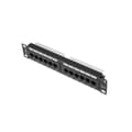Miniatyrbild 2 av 2: Patchpanel 12 UTP Portar Kategori 6 Lanberg PPU6-9012-B