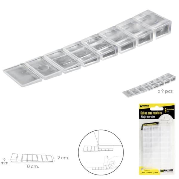 Cuà ± as Calza Muebles Justerbar/Reportable Transparent (Blister 9 Piezas)