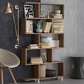 Miniatyrbild 2 av 5: Etagère 5 tablettes déco noyer H156 cm - Nilüfer