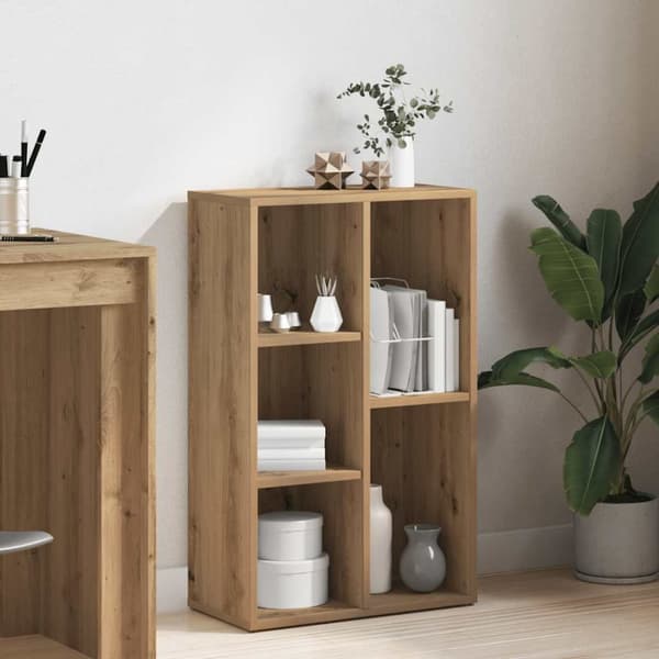Bokhylla artisan ek 50x25x80 cm konstruerat trä