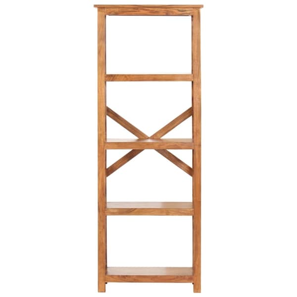 Bokhylla 60x30x160 cm massivt akaciaträ honungsfinish