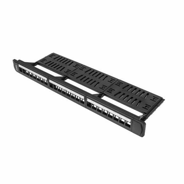 24-port UTP kategori 5e Patch Panel Lanberg PPKS-1124-B Sort