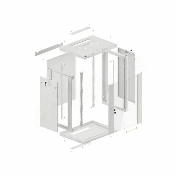 Vægmonteret rack kabinet Lanberg WF01-6415-10S