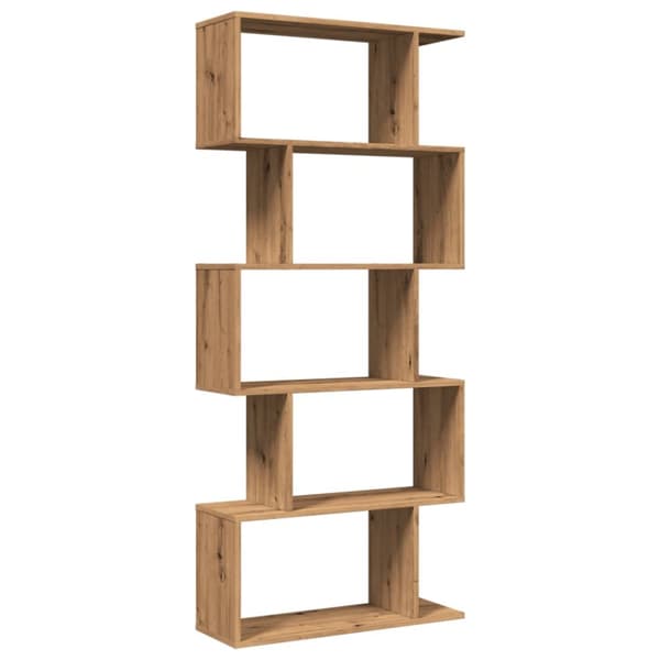 Bokhylla/Rumsavdelare 5 hyllplan ek 70x24x161cm konstruerat trä