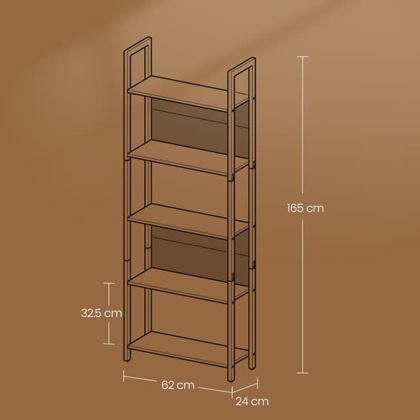 Bogrecreat-detached-5 åbne hylder-greige-zwart