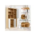 Miniatyrbild 5 av 6: Modern bibliotek med 3 dörrar och justerbara hyllor - 90x35,5x160 cm, rymlig förvaringsmöbel