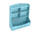 Miniatyrbild 1 av 2: Förvaringsbokhylla, PVC-material, 50 kg belastningskapacitet,Blå
