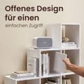 Miniatyrbild 4 av 6: Rootz 10 hylla bokhylla - öppen hyllenhet - steghylla - gott om förvaring - 129,5 cm x 29 cm x 129,5 cm
