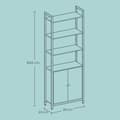 Pikkukuva 5 / 5: Rootz 6 -tasoinen kirjahylly - Hylly - Standregal - Space Saver - 24cm x 60 cm x 159,5 cm