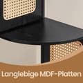 Pikkukuva 5 / 7: Rootz 5 -sarjan nurkkahylly - Kirjahylly - Poly Rattan - Space -Saver - 31,9 x 31,9 x 156,4 cm - ruskea musta