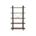 Miniatyrbillede 5 af 11: Rootz 5 -niveau bogreol - stående hylde - vintage industriel boghylde - robust og smuk - 33,5 cm x 105 cm x 177,5 cm