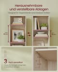 Miniatyrbild 3 av 7: Rootz 6 -våningar stående hyllan - Bokhylla - Lagringsenhet - Träflipplatta - Space -Saving Design - 24 x 40 x 178,5 cm
