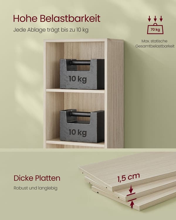 Rootz 6 -våningar stående hyllan - Bokhylla - Lagringsenhet - Träflipplatta - Space -Saving Design - 24 x 40 x 178,5 cm