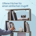 Miniatyrbild 5 av 6: Rootz 6 -stegs bokhylla - fristående standregal - Office Guide - Maximerar lagringsutrymme - 70 cm x 24 cm x 190,5 cm