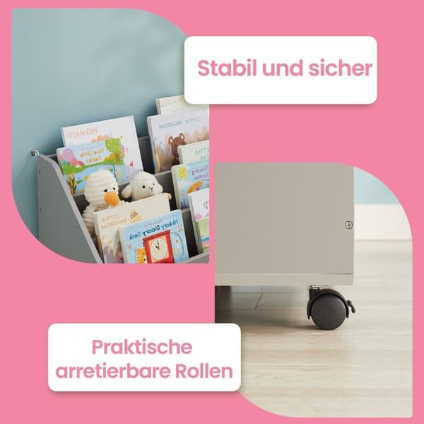 Rootz 3 Level Bookcase - Shelf - Storage Organizer - Space Saving - 29,5 x 62,5 x 70 cm