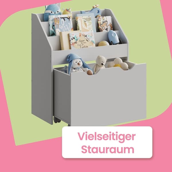 Rootz 3 Level Bookcase - Shelf - Storage Organizer - Space Saving - 29,5 x 62,5 x 70 cm