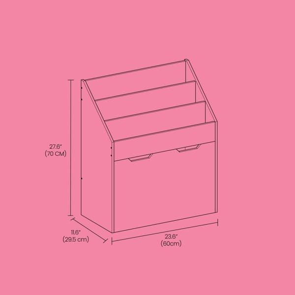 Rootz 3 Level Bookcase - Shelf - Storage Organizer - Space Saving - 29,5 x 62,5 x 70 cm