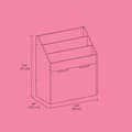 Miniatyrbild 5 av 5: Rootz 3 Level Bookcase - Shelf - Storage Organizer - Space Saving - 29,5 x 62,5 x 70 cm