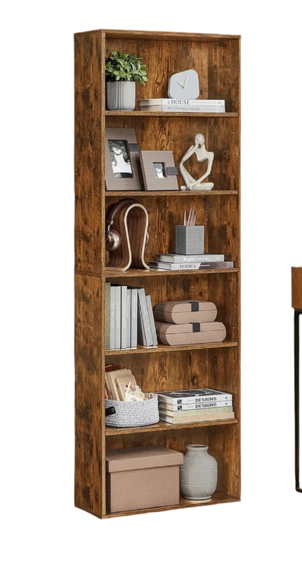 Rootz 6 -trins boghylde - Standregal - Display -hylde - Skandinavisk stil - Rumbesparende - 24 cm x 60 cm x 178,5 cm
