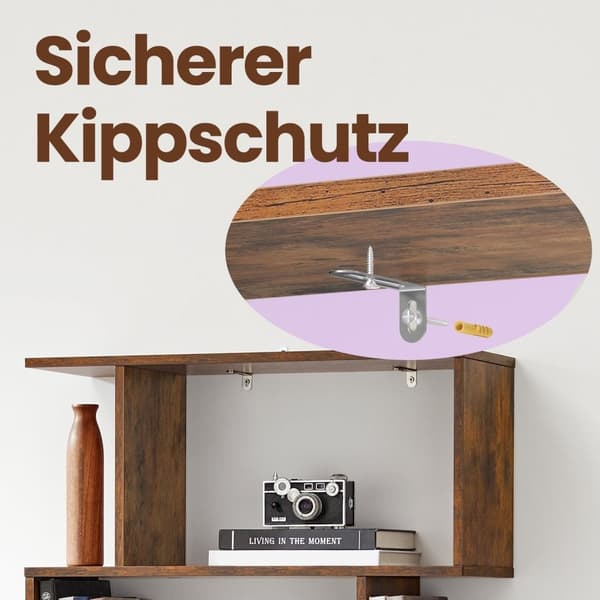 Rootz 6 -Tier Bookhelves - Bookcase - Room Divider - Maximerar lagring - 70 cm x 24 cm x 190,5 cm